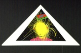 Artist: Done, Ken. | Title: Triangular advertising stickers for the FM radio station 2JJJ. [One of four]. | Date: 1982 | Copyright: © Graeme Davey