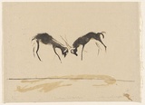Artist: MACQUEEN, Mary | Title: Indian antelopes | Date: 1967 | Technique: lithograph, printed in colour, from multiple plates | Copyright: Courtesy Paulette Calhoun, for the estate of Mary Macqueen
