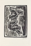 Artist: Pratt, John. | Title: Runner | Date: 1988 | Technique: woodcut, printed in black ink, from one block