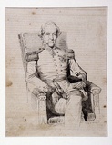 Artist: NICHOLAS, William | Title: The soldier (Sir Maurice O'Connell). | Date: 1847 | Technique: pen-lithograph, printed in black ink, from one zinc plate
