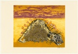 Artist: BOYD, Arthur | Title: Nebuchadnezzar protecting his gold. | Date: 1990 | Technique: collograph, printed in colour, from multiple plates | Copyright: Arthur Boyd's work reproduced with the permission of Bundanon Trust