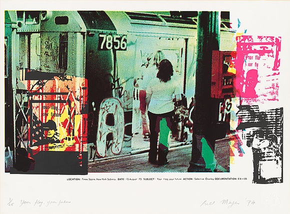 Artist: MEYER, Bill | Title: Your flag, your future | Date: 1974 | Technique: screenprint, printed in colour, from nine modified screens and four photo stencils | Copyright: © Bill Meyer