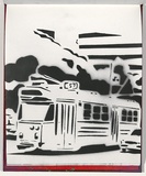Title: Derailed | Date: 2003 | Technique: stencil, printed in black aerosol paint, from one stencil