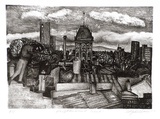 Artist: Doggett-Williams, Phillip. | Title: Neighbourhood scene. | Date: 1987 | Technique: lithograph, printed in brown ink, from one stone [or plate]