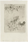 Artist: WALKER, Murray | Title: Sheep at Kallista. | Date: 1966 | Technique: etching, printed in black ink, from one plate