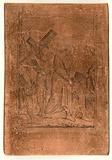 Title: copper plate for Jesus assisted by Simon of Cyrene | Date: c.1845 | Technique: engraved copper plate