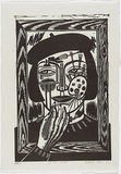 Artist: Klein, Deborah. | Title: Je suis artiste | Date: 1996 | Technique: linocut, printed in black ink, from one block
