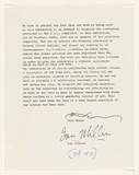 Artist: MILLISS, Ian | Title: (Joint letter protesting C.A.S. policy) | Date: (1971) | Technique: photocopy