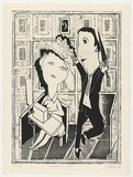 Artist: Sibley, Andrew. | Title: Executive in love | Date: 1997 | Technique: etching and aquatint, printed in black ink with plate-tone, from one plate