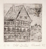 Artist: SHEARER, Mitzi | Title: Old Dutch | Date: 1982 | Technique: etching, printed in black ink, from one  plate