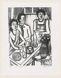 Title: A family at war. | Date: 1999 | Technique: lithograph, printed in black ink, from one plate