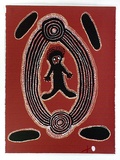 Artist: TJUNGURRAYI, Charlie Tararu | Title: Pankalanka Ogre at Ngurra Palangu | Date: 1981 | Technique: screenprint, printed in colour, from multiple stencils