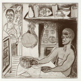 Artist: Harding, Richard. | Title: Tea for two | Date: 1991 | Technique: etching, printed in black ink, from one plate