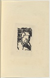 Artist: Larter, Richard. | Title: Old man (one of 2): from the Age of reason | Date: c.1958 | Technique: linocut, printed in black ink, from one block