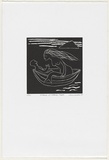 Artist: Warren, Guy. | Title: Fishing at Postland Roads | Date: 1999 | Technique: linocut, printed in black ink, from one block