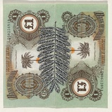 Artist: HALL, Fiona | Title: Tamarindus indica - Tamarind (Biafran currency) | Date: 2000 - 2002 | Technique: gouache | Copyright: © Fiona Hall