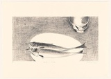 Title: Bowl and fish | Date: 2004 | Technique: lithograph, printed in black ink, from one stone