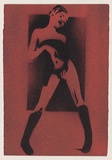 Artist: NUROK, | Title: Not titled [blackboot girl]. | Date: 2003 | Technique: stencil, printed in black ink, from one stencil