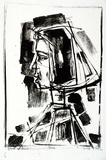 Artist: Grieve, Robert. | Title: Head | Date: 1956 | Technique: lithograph, printed in black ink, from one stone