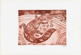 Artist: Hobson, Silas. | Title: Old man croc | Date: 1999 | Technique: etching, printed in red-brown ink, from one plate