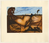 Artist: Shead, Garry. | Title: Stockman's dream | Date: 2006, March | Technique: etching, printed in six colours, from four plates | Copyright: © Garry Shead