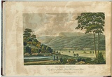 Artist: LYCETT, Joseph | Title: The Table Mountain, from the end of Jericho Plains, Van Diemen's Land. | Date: 1825 | Technique: etching, and aquatint, printed in black ink, from one copper plate; hand-coloured