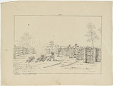 Title: Branding cattle in a pen | Date: c.1853 | Technique: lithograph, printed in black ink, from one stone