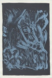 Artist: MEYER, Bill | Title: Yetzias - blue | Date: 1993 | Technique: screenprint, printed in three colours, from multiple screens (open blockout and photo indirect) | Copyright: © Bill Meyer