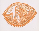 Artist: Lasisi, David. | Title: Samkuila | Date: 1976 | Technique: screenprint, printed in yellow ink, from one stencil