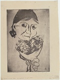 Artist: MACQUEEN, Mary | Title: New Australia | Date: c.1960 | Technique: aquatint, printed with plate-tone, from one plate | Copyright: Courtesy Paulette Calhoun, for the estate of Mary Macqueen