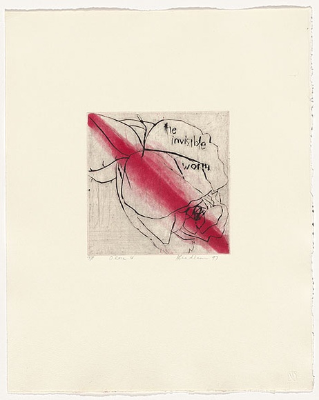 Artist: Headlam, Kristin. | Title: Oh Rose IV | Date: 1997 | Technique: aquatint and drypoint, printed in colour, from two copper plates