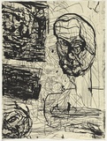 Artist: PARR, Mike | Title: not titled. | Date: 1995 | Technique: lithograph, printed in black ink, from two stones