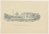 Title: Government House & part of N. Terrace. E view | Date: c.1880s | Technique: transfer-lithograph, printed in dark green, from one stone [or plate]