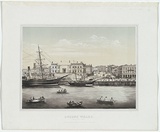 Artist: Cogne, Francois. | Title: Queens wharf. | Date: (1863-64) | Technique: lithograph, printed in colour, from two stones