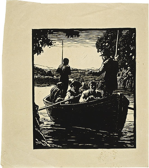 Artist: Waller, M. Napier. | Title: John Batman | Date: c.1923 | Technique: linocut, printed in black ink, from one block