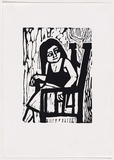 Artist: LAWTON, Tina | Title: Number 4 | Date: 1962 | Technique: linocut, printed in black ink, from one block