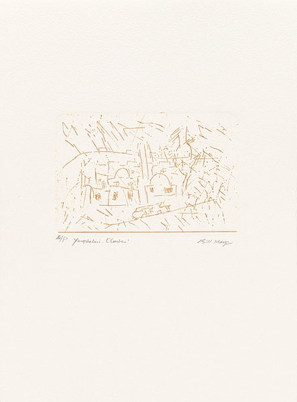Artist: MEYER, Bill | Title: Yerushalmi cluster | Date: 1992 | Technique: etching, printed in brown ink, from one zinc plate | Copyright: © Bill Meyer