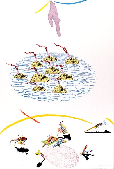 Artist: Lanceley, Colin. | Title: Death by water | Date: 1975-76 | Technique: screenprint, printed in colour, from multiple stencils | Copyright: © Colin Lanceley. Licensed by VISCOPY, Australia