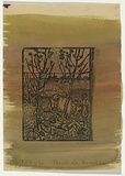 Artist: Groblicka, Lidia. | Title: Tour de France | Date: 1955-56 | Technique: woodcut, printed in black ink, from one block