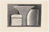 Title: Covered box and vase | Date: 1984 | Technique: lithograph, printed in black ink, from one stone