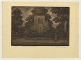 Title: Church - Mt Dandenong | Date: 1930s | Technique: mezzotint, printed in dark brown ink, from one plate