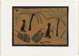 Artist: MUNUNGGURR, Marrnyula 2 | Title: Buwakul - Ganguri | Date: 1997 | Technique: linocut, printed in colour (by reduction method), from one block