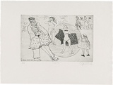 Artist: WALKER, Murray | Title: Act one. | Date: 1979 | Technique: etching, printed in black ink, from one plate