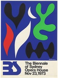 Artist: Coburn, John. | Title: The Biennale of Sydney Opera House, November 23, 1973 | Date: 1973 | Technique: screenprint, printed in colour, from multiple stencils