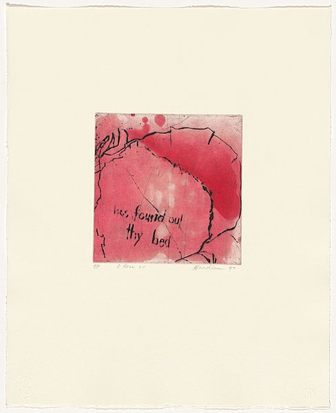 Artist: Headlam, Kristin. | Title: Oh Rose VII | Date: 1997 | Technique: aquatint and drypoint, printed in colour, from two copper plates