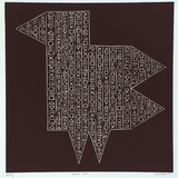 Artist: Marshall, John. | Title: Square bird | Date: 2002, March | Technique: linocut, printed in black ink, from one block