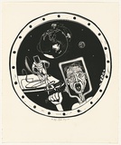 Title: Help | Date: 1989 | Technique: linocut, printed in black ink, from one block
