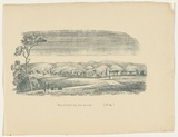 Title: Part of Adelaide, from the N.W. (Mt. Lofty) | Date: c.1880s | Technique: transfer-lithograph, printed in dark green, from one stone [or plate]