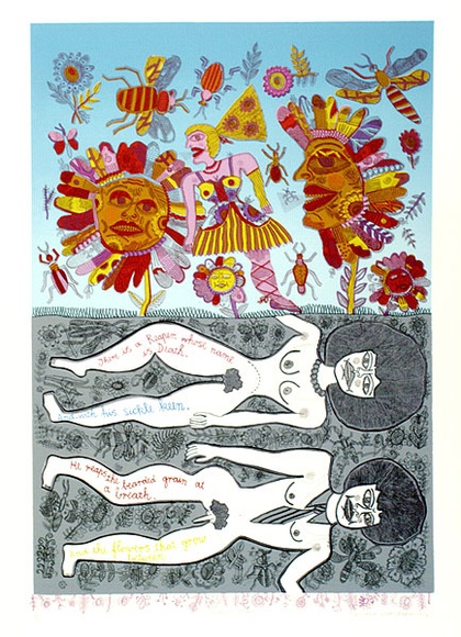 Artist: Headlam, Kristin. | Title: Oh Rose I-X | Date: 1997 | Technique: spit-bite aquatint and drypoint, printed in colour, from multiple copper plates