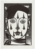 Artist: Klein, Deborah. | Title: Souvenir de Paris | Date: 1997 | Technique: linocut, printed in black ink, from one block